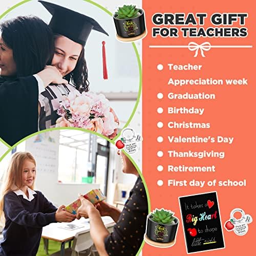 9 компјутери Ви благодариме подароци за жени наставници за благодарност Подароци поставени 3 симпатични сукулентни садови за растенија