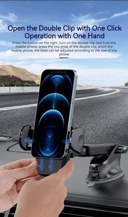 Држач за паметни телефони за автомобили / држач за монтирање на телефон со телефон [супер стабилен] / компатибилен iPhone 13 12