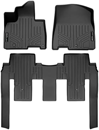SmartLiner Custom Fit Fit Black 2 Row Под лагер поставен компатибилен со 2022-2023 Kia Carnival MPV