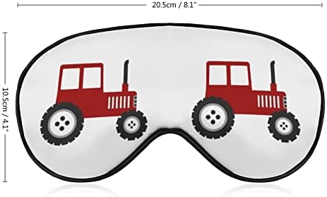 Црвен трактор за очи за очи за очи за спиење со прицврстување на ленти блокови светло заслепеник за патување за спиење јога дремки