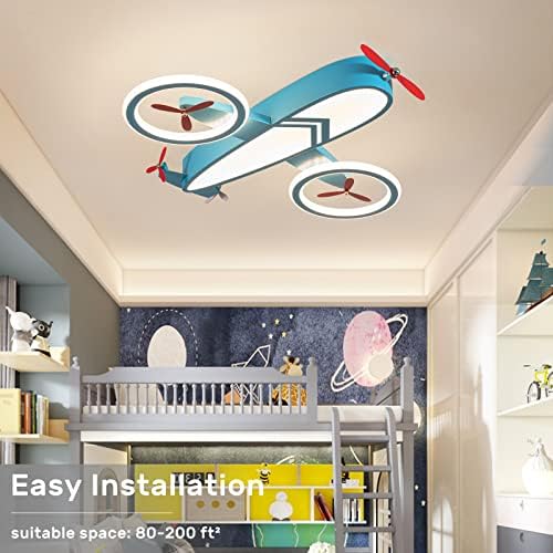 Сјај luest Авион Детски тавански светло, 24,5 Цртани филмови LED осветлувачки тела за осветлување, светилка за платење за детска