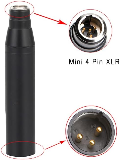 Mini 4pin XLR на 3pin Машки XLR За Инструмент Кондензатор Микрофон Фантом Моќ 48v Адаптер Погоден ЗА SHURE