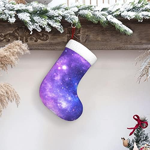 Cutedwarf Надворешен вселенски маглина Кристама чорапи Божиќни украси на дрво Божиќни чорапи за Божиќна празнична забава подароци 18-инчи