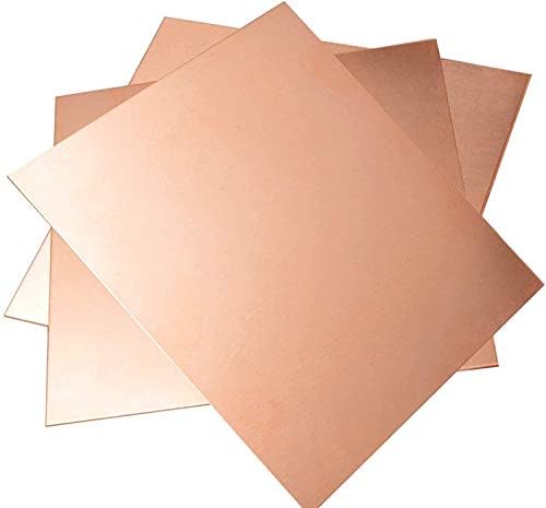 Плоча со фолија од бакарен метален лим Јиванго 1x 200 x 200 mm исечени бакарни плочи од бакарна плоча