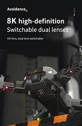 Пречки за избегнување дрон HD 8K двојна камера Аериска фотографија Професионална авиони играчки за играчки тип на виткање