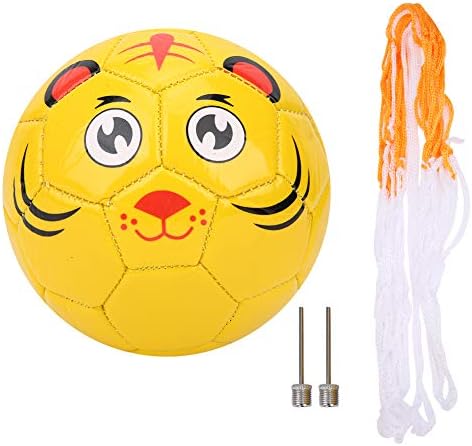 PLPLAAOO 2PCS Фудбалска топка големина 2 за деца, ПВЦ солф лесен мини топка деца фудбал слатко животно шема за градинка од основно