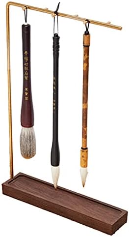 Калиграфија на држач за месинг на месинг од дрво од јалич, калиграфија од 6 пинарки, држач за пенкало за пенкало за пенкало