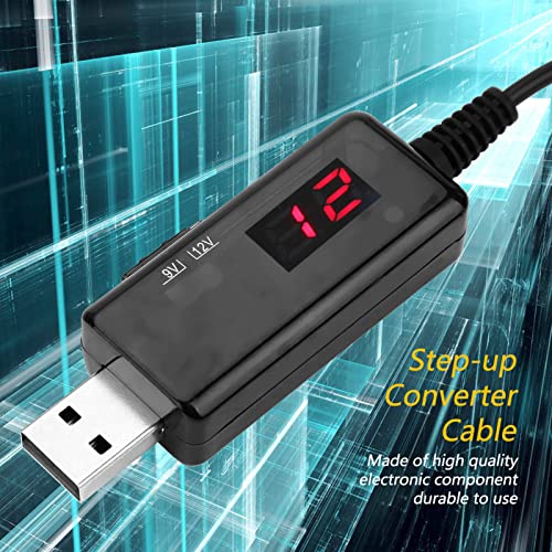 KWS-912V USB конвертор на напон на напон за засилување, издржлив 2,6ft USB засилување на напон конвертор кабел, Q за ламба за маса мал