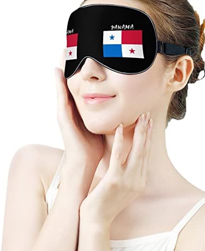 Знаме на Панама печатена маска за очи за очи меко слепило капаче со прилагодлива лента за ноќни очила за очила за мажи за мажи жени