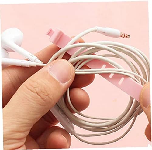 Врски за жица за повторно употреба на Ruluti, 10 парчиња силиконски кабелски ленти прилагодливи кабел за прицврстување на кабелот