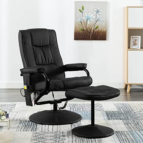 ZQQLVOO стол за масажа со столче за нозе, со далечински управувач, прилагодлив агол на потпирачот за грб, 8 точки за масажа, лесен за употреба