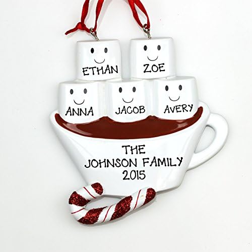 Персонализирани Божиќни украси Семејно-топло чоколадо семејство со 1 дете