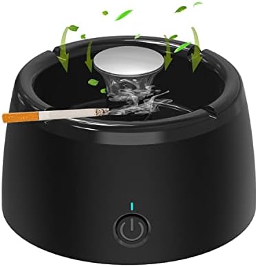 Ileeefy 2 во 1 прочистувач на воздухот мултифункционален пушач без чад, USB -фиока за полнење на пепел, електронски пепелник со