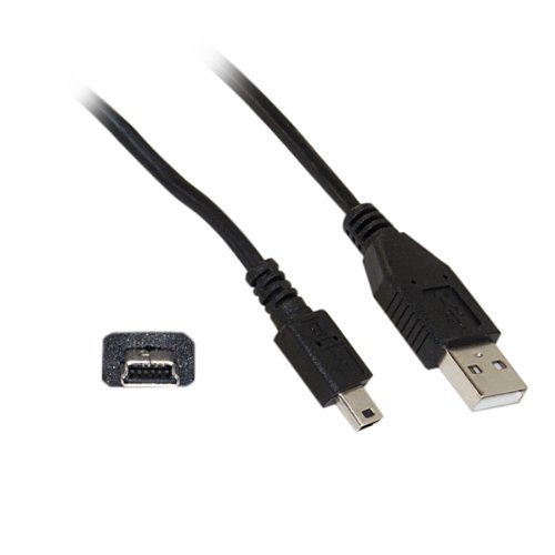 Кабел Централна Доо МИНИ USB Кабел 6FT - МИНИ USB 2.0 Полнач Кабел Тип Машки до 5 Пински Мини - Б Машки-Полнење Кабел Компатибилен СО PS3