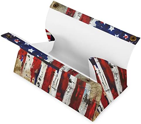 Кутија За Ткиво со американско Знаме Покријте Декоративен Држач За Салфетки Диспензерот За Хартија За Домашна Канцеларија