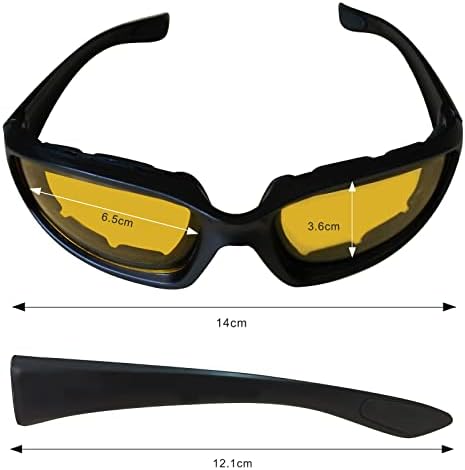 3 пара моторциклички очила за возење пена со очила за очила за очила УВ заштита анти-сватнички изолирани мотоцикли очила за сонце за активности