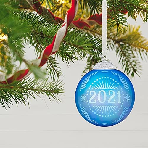 Hallmark Keepsake Божиќниот украс 2021, 2021 Божиќна комеморативна, стаклена топка