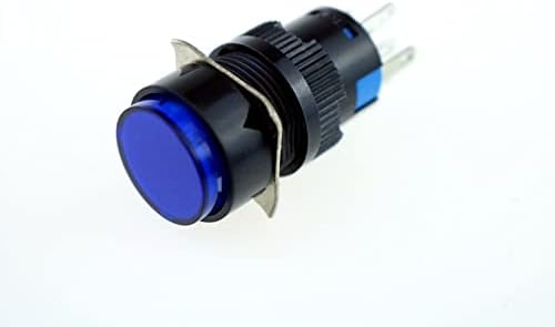 Svapo 16mm DC 12V LED копче за копче за копче Сино зелена црвена црвена жолта бела ламба фиксирана прекинувачи на копчето за притисок на вртење