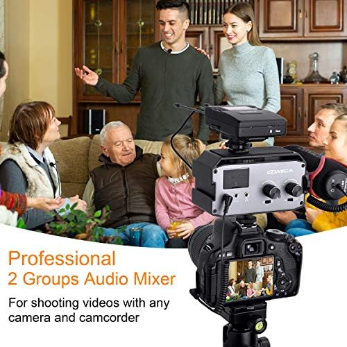 DSLR Preamp, Comica CVM-Ax3 XLR микрофон аудио миксер, двоен XLR/3.5mm/6.35mm миксер за порта на камера, видео адаптер со мониторинг во реално