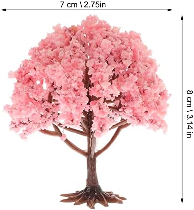Doitool 10 парчиња модели дрвја 8 см цреша цветни дрво сценографија архитектура дрвја лажни дрвја за занаети за занаети за градење модел