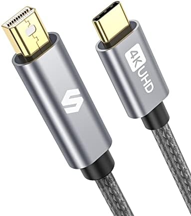 [Еднонасочно] USB C До Мини DisplayPort Кабел 6.6 FT, Silkland 4K@60Hz Thunderbolt 3 До Мини DisplayPort Кабел За Лаптоп За Следење