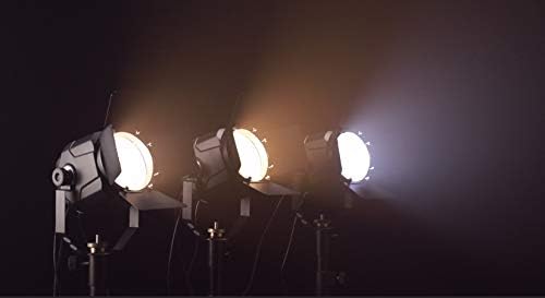 Dragonx Professional Ponglage Spotlight со штала за врата, LED 100W 3200K топло бело сценост осветлување за Theather, DJ, свадба, концерт