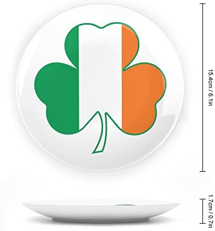 Ирски Детелина Керамички Декоративни Плочи Со Стојат Коска Кина Виси Орнаменти Десерт Плочи