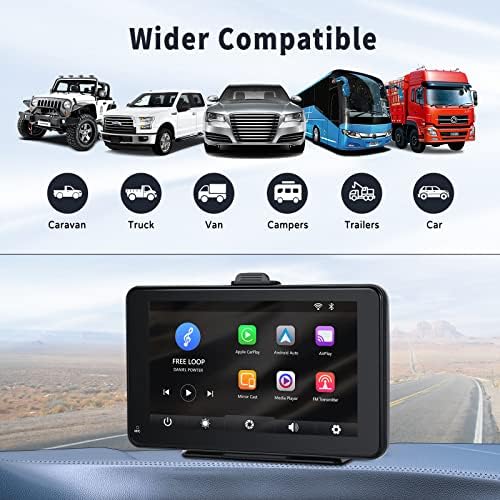 CAMECHO Apple CarPlay &засилувач; Android Авто Автомобил Стерео,7 Екран На Допир Преносни Уреди За Навигација Автомобил Радио Со Apple Airplay,