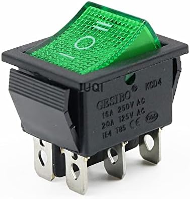 50PCS/ BOX KCD4 прекинувач за прекинувач на прекинувачот за вклучување на 3 позиција 6 Електрична опрема со светло прекинувач 16A