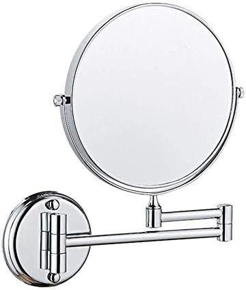 Lianxiao - Проширување на козметичко бричење на бањата за склопување на огледало 3x 1x зголемување со дупчење или без дупчење сребро