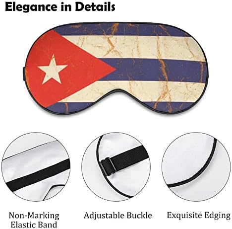 Знамето на Куба на згрозена хартија за спиење маска за очи, симпатична слепи очи, ја опфаќа сенките за очила за жени
