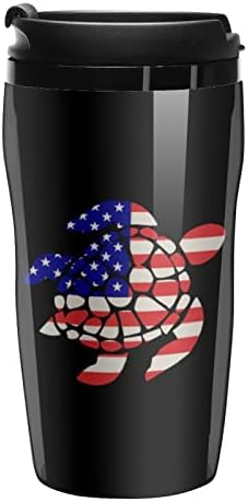 Американско Знаме Море Желка Печатени Патување Кафе Кригла Изолирани Гимнастик Со Капак Пластични Двојно Ѕид Чаша За Надворешна
