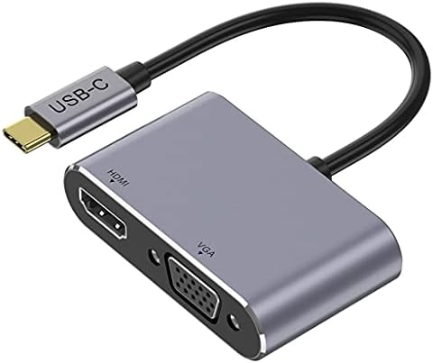 ZCMEB USB C VGA адаптер за тетратка Тип Ц до кабел 4K конвертор USB тип Ц VGA Сплитер центар