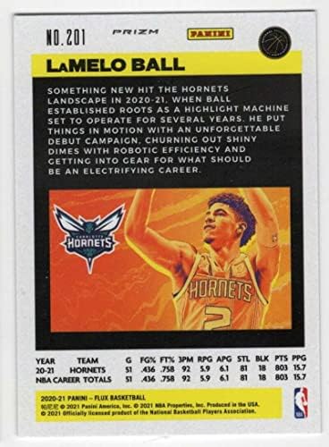 Lamelo Ball 2020-21 Panini Flux Pulsar Target 201 Rookie NM+ -MT+ NBA кошарка Хорнетс
