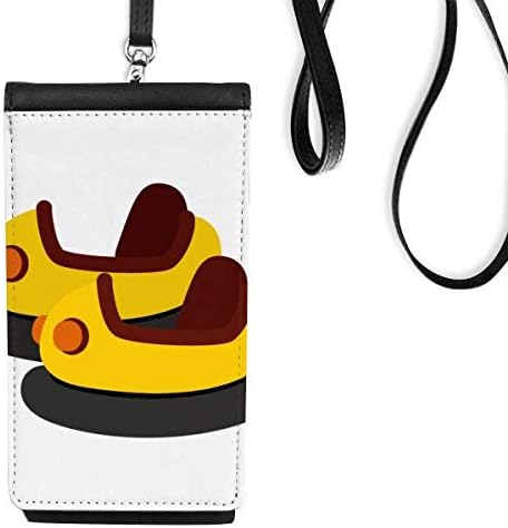 Илустрација за забавен парк на браник автомобил, чанта, виси мобилна торбичка со црн џеб
