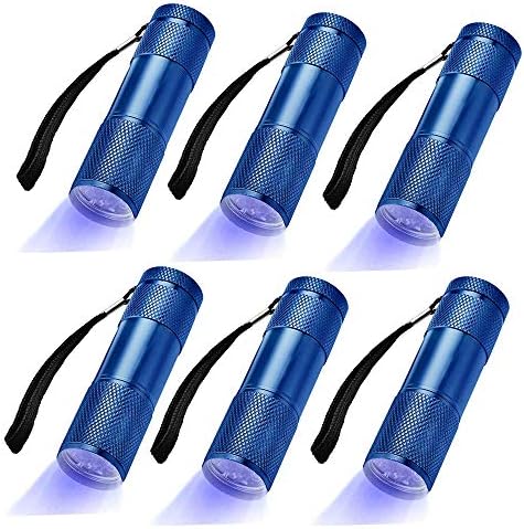 Оптимална продавница 6 пакет UV Blacklight 9 LED Flerslight Torch Light Outtoors итн-сино