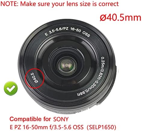 Компанија за леќи од 40,5мм компатибилен за Sony Alpha A6600 A6500 A6400 A6300 Комплет за камера E PZ 16-50mm f/3.5-5.6 леќи.