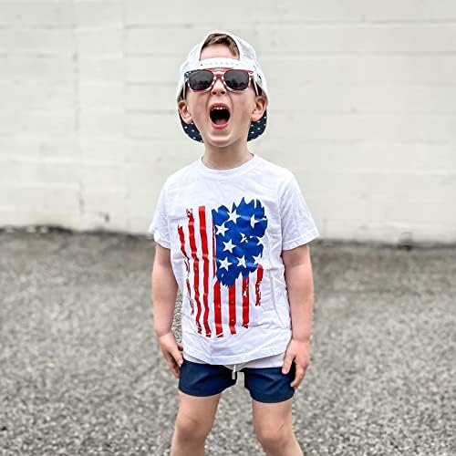 4 -ти јули бебешки момче облека 3 6 9 12 18 24 месеци 2t 3T 3Т американски знаме маица Топ тета и шорцеви за летни облеки