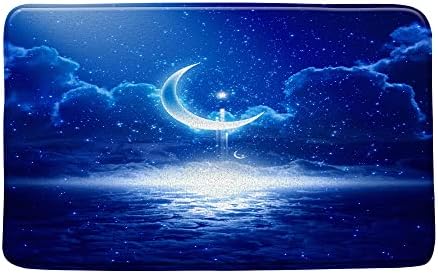 Океан Месечина Туш Завеса Сина Месечина Над Морето Облаци Ѕвезда Фантазија Ѕвездена Ноќ Небо Облаци Млечен Пат Ѕвезди Мистериозен Простор Уметност