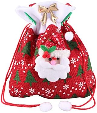 АМОСФУН КАНДИ ПОДАТОЦИ КАНКИ Божиќни торбички за подароци за подароци Дедо Мраз