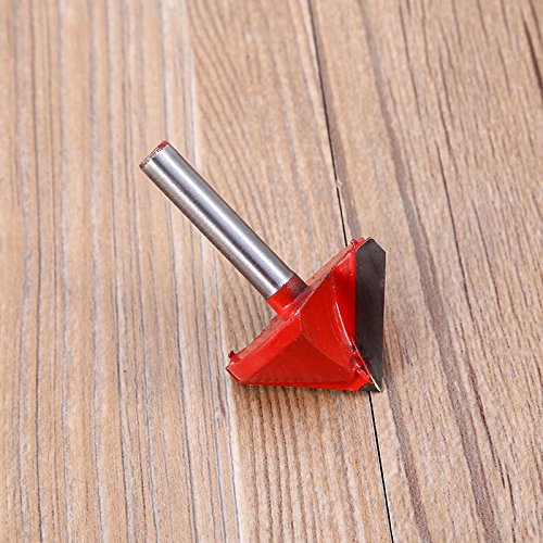 V v Groove Router Bit, 1/4 Shank Router Bit, Graving v форма Groove Cutter Roodwork, Trim Chamfer Bit, со двоен дизајн на сечење,