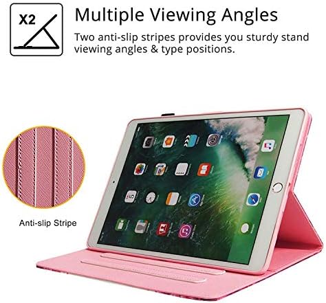 Еднорог iPad Pro 11 Случај, Розова Симпатична Pu Кожа Покритие за 2021/2020/2018 iPad 11 Инчи 11 Цртан Филм Пони Виножито Сјајна