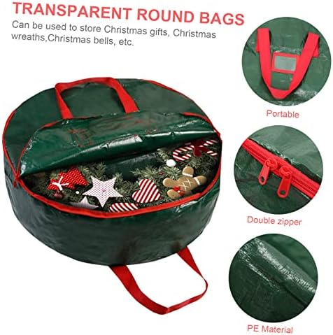 Јојофуни 3 Еез Божиќна Торба За Складирање Пластична Контејнерска Чанта Организатор Кутии За Складирање Украсна Торба Божиќен Венец Држач