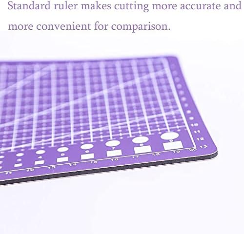 A5 сечење подлога за сечење табла за шиење алатка за шиење нож за гравура за сечење табла Виолетова 15 * 22cm кожа занаетчиска алатка ПВЦ -