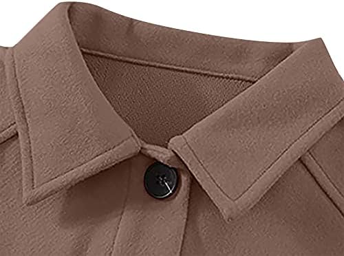 Wolkенска волнена деловна јакна Класичен единечен ров ров грашок палто лаптол со палто