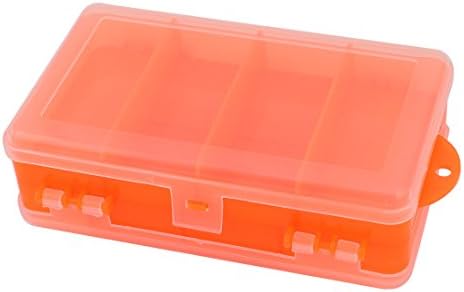 QTQGOITEM Пластична двострана 10 оддели за складирање кутија портокалово чиста