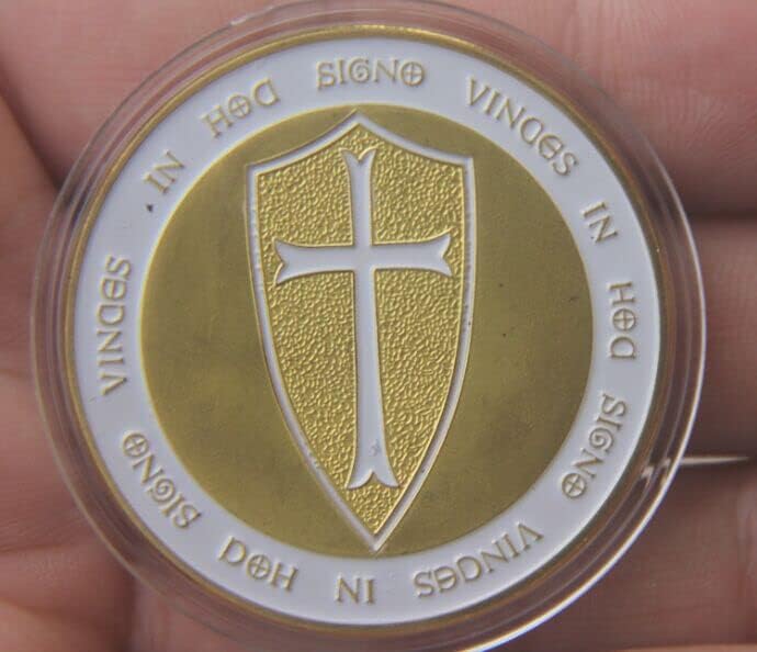 Германски витез крст Светиот штит комеморативна монета војник златна монета црна среќна паричка занаетчиски занаети колекционерски украси