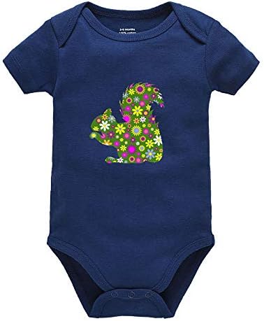 Цветни верверички од uxjam, искачување на кратки ракави со кратки ракави, едно парче облека за бебиња за бебиња 0-6 месечно