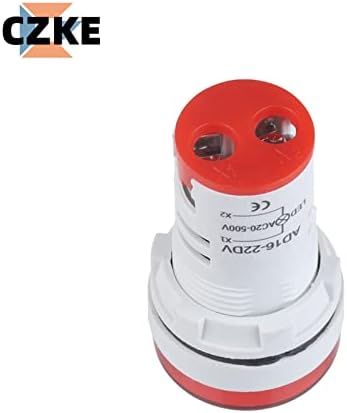 2pcs AD16-22DV мини дигитален индикатор Voltmeter 22mm AC 12-500V тестер мерач монитор LED LED 5 бои околу 30x30mm