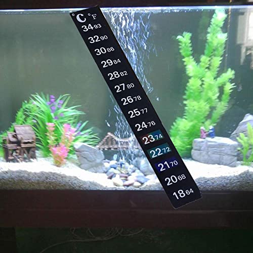 5pcs Термометар лента за стапчиња за дигитален аквариум Риба Фрижидер Термометар налепници налепници за мерење на налепници